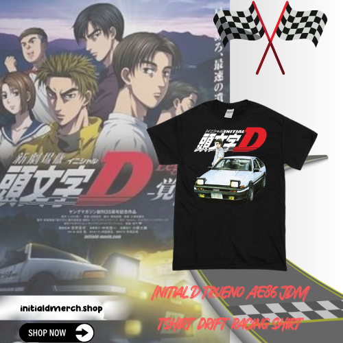 Initial D Trueno AE86 JDM tshirt drift racing shirt